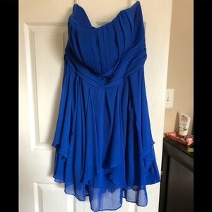 David’s bridal short horizon blue dress